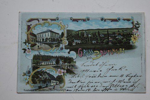 Litho Breitenfurt wood fabric factory Freiwaldau Jesenik Sudeten Moravia Silesia