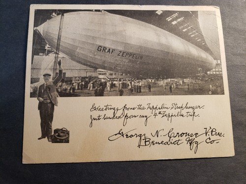 GRAF ZEPPELIN 1928 Postal History Cover AIRSHIP 1929 Postcard LAKEHURST, NJ