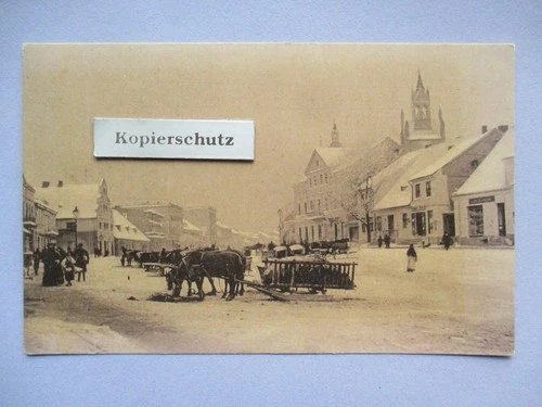 East Prussia / Warmia-Masuria: Lyck / Ełk: main road in the snow