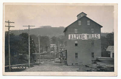 RPPC Apline Mills Preston TERRA ALTA WV WEST VIRGINIA Mill Real Photo Postcard
