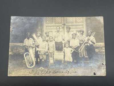 c1910 RPPC Real Photo Postcard African American Children Elks Band of Alabama