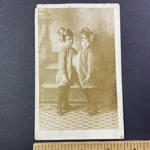 Cojoined Twins The Cuban Twins Postcard Antique 1912 Havana Circus Siamese X1227