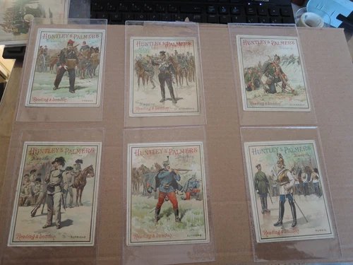 HUNTLEY & PALMER-FULL SET- ARMIES UNIFORMS 1900 (P12 CARDS) ALL SCANNED Rare