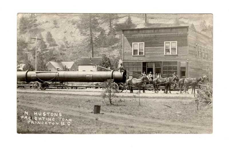 C603 Canada BC British Columbia - Princeton - Huston Freight Team STUNNING RPPC