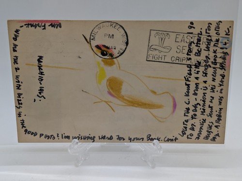 Hand-Illustrated Postcard by Karl Prieb to Frank Sandiford – Langston Hughes...