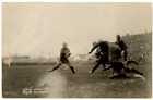 SCARCE! 1919 RPPC Illinois vs Michigan Football Advance downfield By Strauch