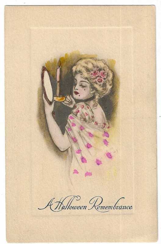 Gibson Art Co.? Halloween Postcard "A Halloween Remembrance"