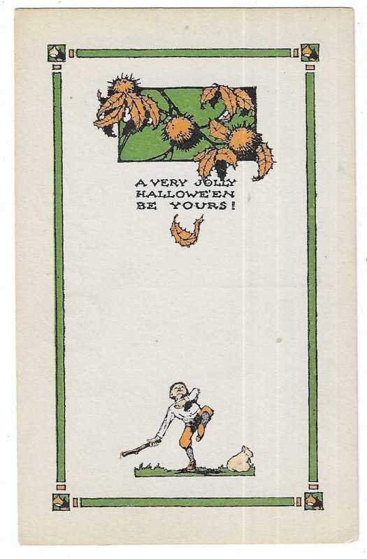 Pink Perfection Fairman Co. Halloween Postcard "A very jolly Halloween be your"