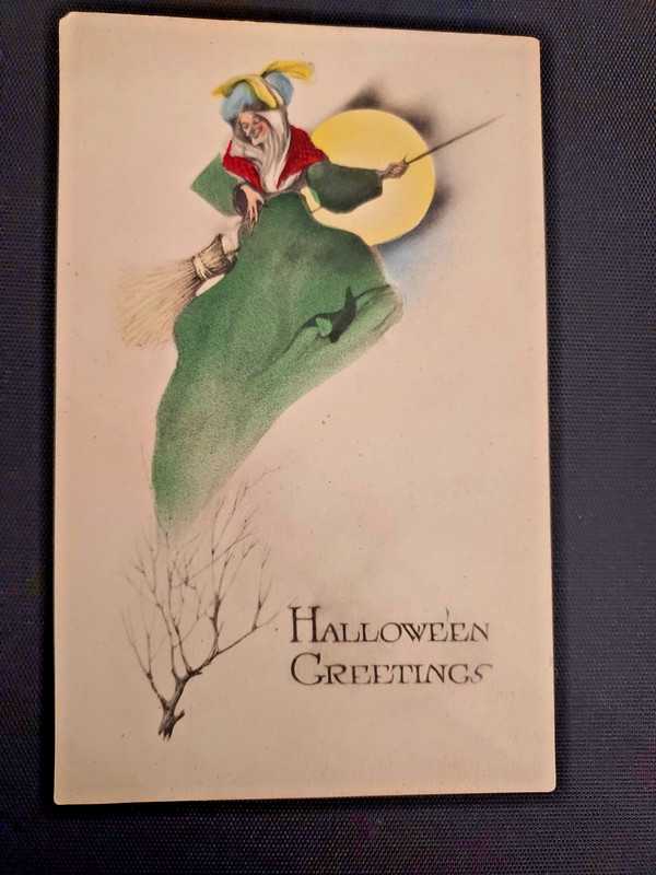 Vintage Halloween Fairman, Pink of Perfection Postcard