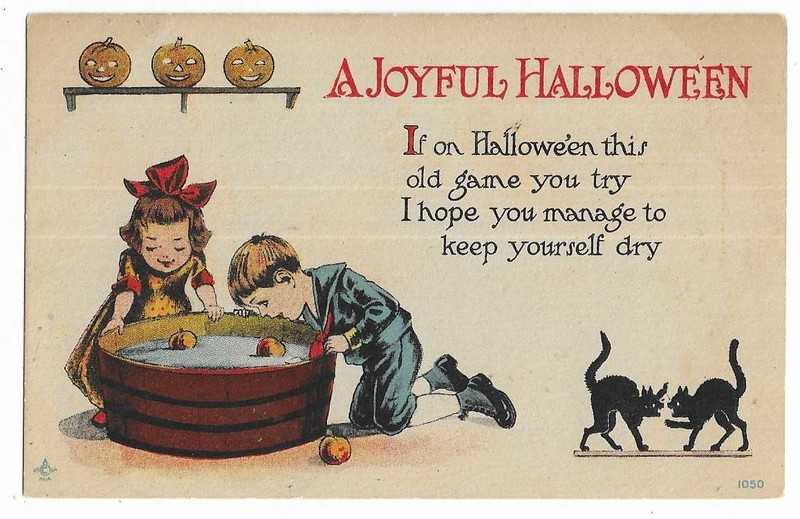 S A S Halloween Postcard "If on Halloween this old game ..."