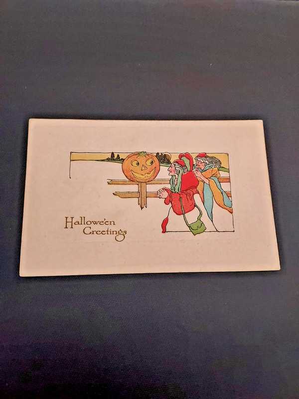 Vintage Halloween Fairman Co. In the Pink of Perfection Postcard