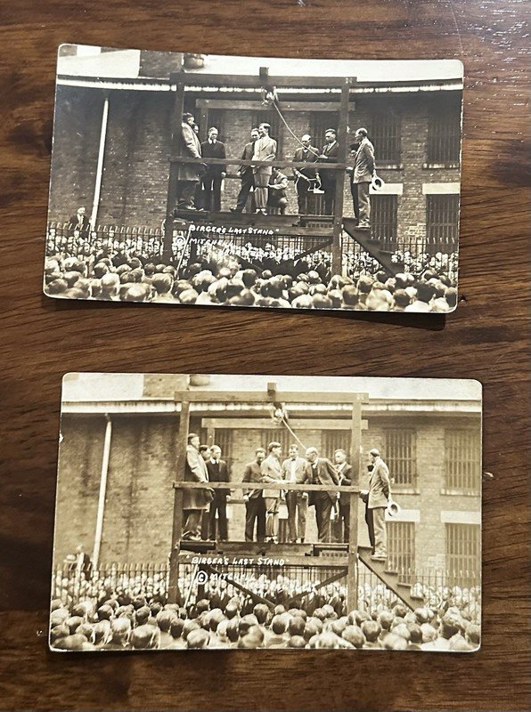 Rare Vintage Charlie Birger Hanging Post Cards. Last Person Hung In Illinois.