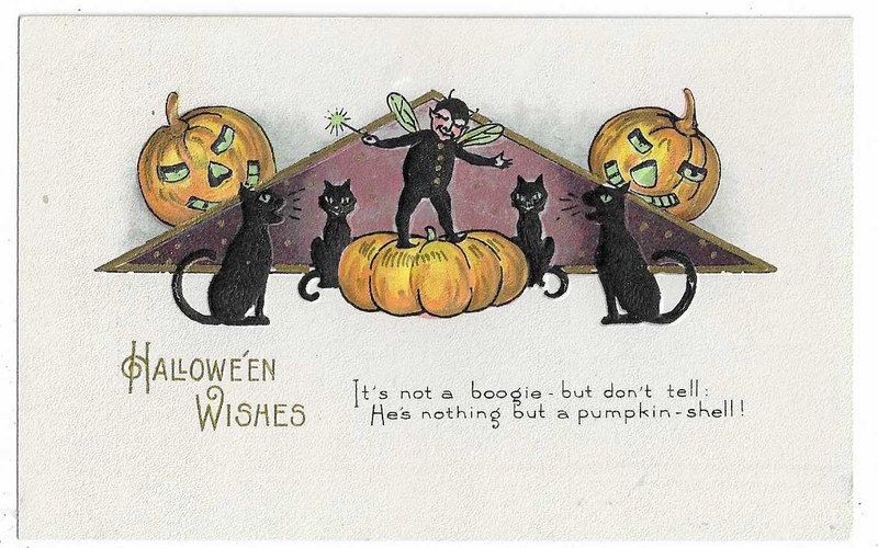 Winsch Halloween Postcard "It's not a boogie - but don't tell....."
