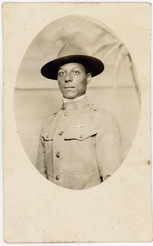 Buffalo Soldier RPPC African American U.S. Army “25-D” 25th Infantry c.1910s