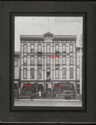 Antique Photo,Shoe Shine,Grand Central Hotel,Restaurant,Tacoma,Washington,Ca1914