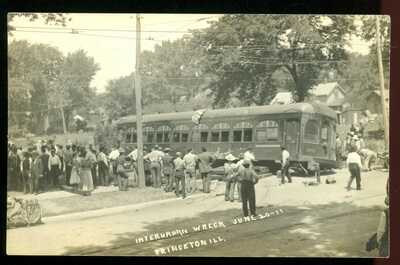 RPPC June 20, 1911  Interurban Train Wreck Princeton Ill. 