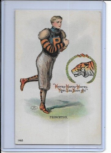 1905 Ullman princeton College Football Postcard 1465 unused glitter intact rare