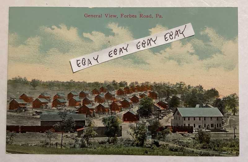 EARLY FORBES ROAD PA. TOWN VIEW JAMISON COAL MINE WESTMORELAND COUNTY POSTCARD