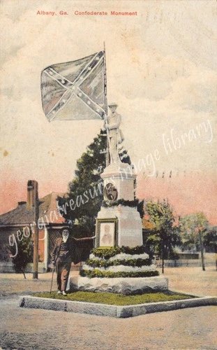 GA~GEORGIA~ALBANY~CONFEDERATE MONUMENT~MAILED 1908