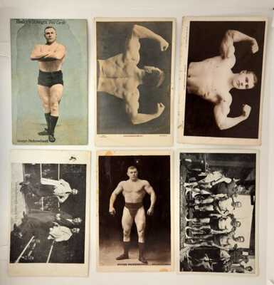 Rare 6 x Vintage Postcards of World Champion Wrestler George Hackenschmidt 