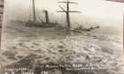 Antique 1910 Bering Sea Wrecked HTF RPPC Postcard Military Cutter Mail Steamer