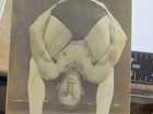 early 1900's tattooed contortionist real photograph postcard