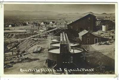 RPPC ~ Quartette Mill & Cyanide Plant c.1900s, SEARCHLIGHT, NEVADA~ Clark County