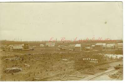 RPPC ~ Town View c.1909, KOOTENAI, IDAHO ~ Bonner County ~ REAL PHOTO POSTCARD