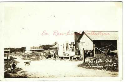 RPPC ~ YACHATS, OREGON Looking West to Hotel c.1920s ~ Lincoln County 