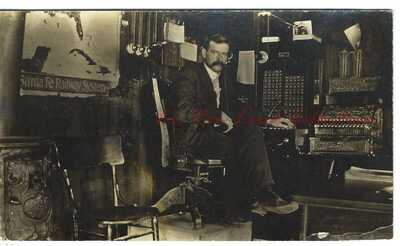 RPPC ~ SEARCHLIGHT, NEVADA Telephone Co. Interior c.1912 ~ Clark County