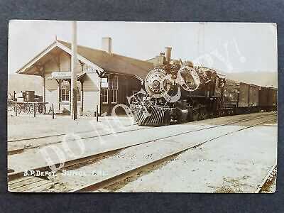 RPPC-Sunol CA-SP Railroad Station-Train-Depot-Engine-Alameda County-California