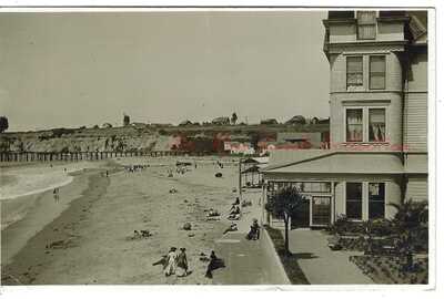 RPPC ~ Beach Scene c.1910 SANTA CRUZ, CALIFORNIA ~ REAL PHOTO POSTCARD ~ NICE !