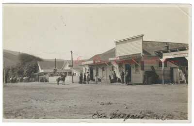 RPPC ~ Street Scene w/Saloon c.1909 SAN GREGORIO, CALIFORNIA ~ San Mateo County