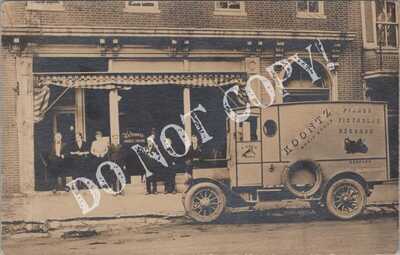 RPPC-Bedford PA-S H Koontz Music House-Delivery Truck-Pennsylvania-Real Photo-RP