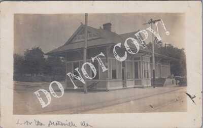 RPPC-Deatsville AL-Railroad Station-Train Depot-Elmore County-Alabama-Real Photo