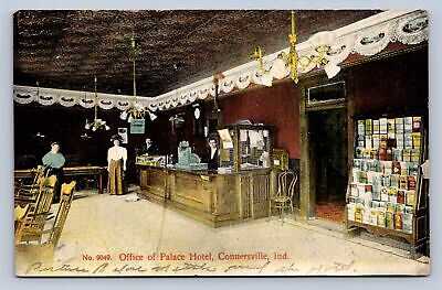 JH1/ Connersville Indiana Postcard c10 Kraemer Art Interior Palace Hotel 88