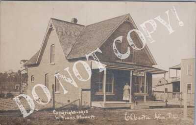 RPPC-Elberta AL-Post Office-PO-Baldwin County-Alabama-Real Photo-Frank Stewart