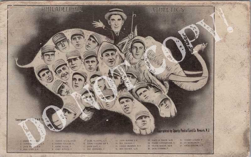 Philadelphia PA-Baseball Team-Base Ball-Athletics-Elephant-1910-Pennsylvania
