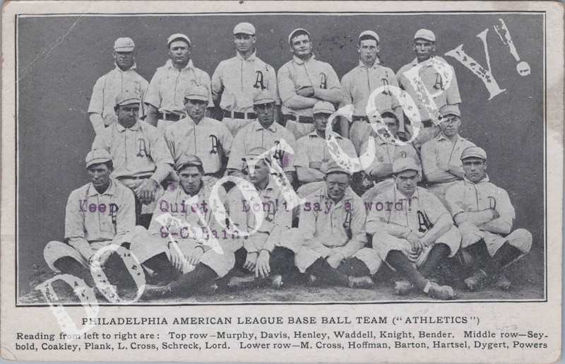 Philadelphia PA-Baseball Team-Base Ball-Athletics-American League-Pennsylvania