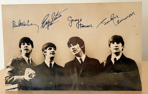 1960's Beatles Neil Aspinall Signed Autograph Fan Club Postcard