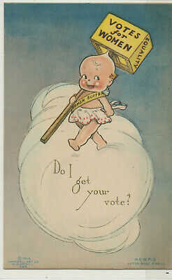 VOTES for WOMEN Kewpie Suffragette Do I get your vote?  Klever Kard Postcard 228