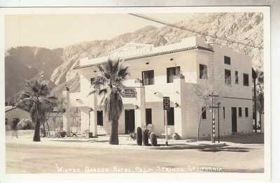 RPPC Palm Springs CA Winter Garden Hotel Riverside CO 1930 Willard Real Photo 