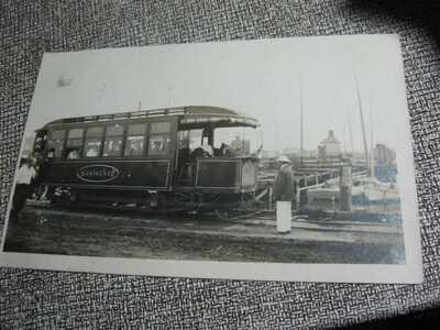 REAL PHOTO POST CARD EARLY TROLLY ON NANTUCKET ISLAND MASS EARY 1900S