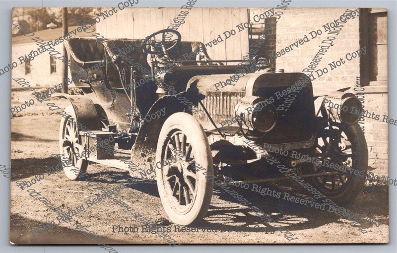 Antique RPPC Apollo? automobile Waukegan Illinois motor car Real Photo Postcard