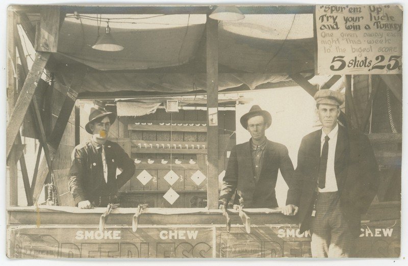 Carnival Sharp Shooter Shooting Gallery RPPC Peerless Tobacco Milwaukee
