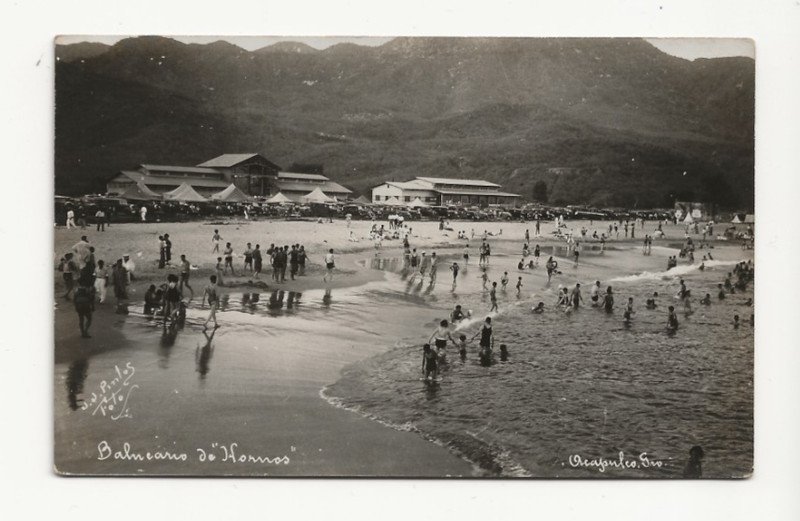 ORIGINAL OLD ACAPULCO MEXICO REAL PHOTO - J. J. PINTOS - BALNEARIO DE HORNOS