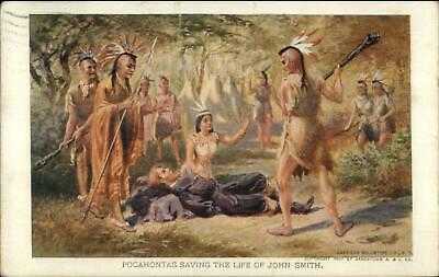 Jamestown Expo April 26 1907 First Day of Expo Cancel Pocahontas - Postcard