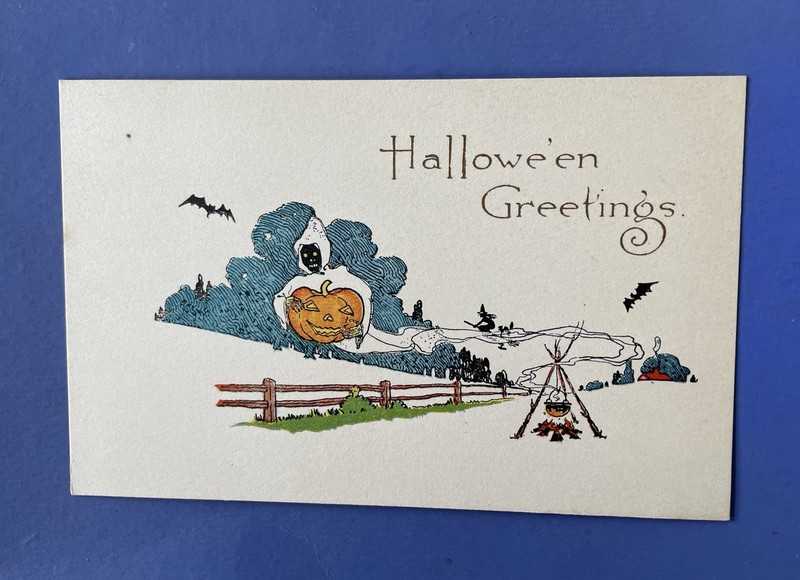 Vintage 1908-1915 Halloween Greeting Postcard • Fairman Company