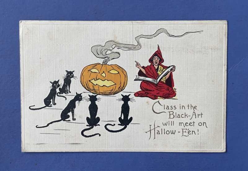 Vintage/ Antique 1908-1915 Halloween Greeting Postcard • Leubrie & Elkus