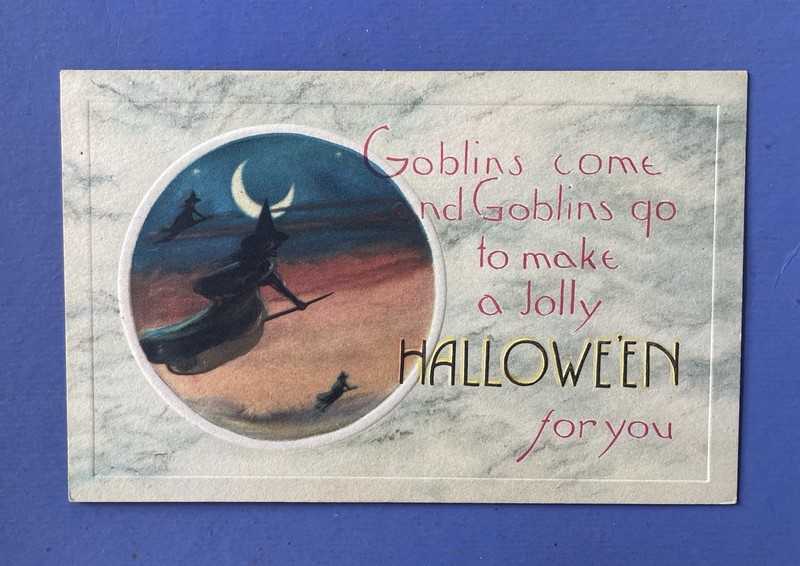 Vintage/ Antique 1908-1915 Halloween Greeting Postcard • E. Nash Co.